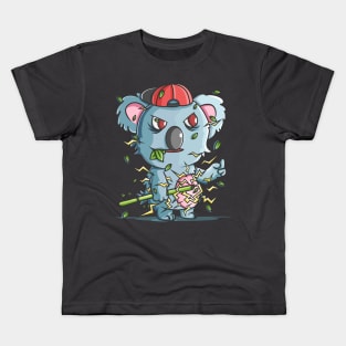 Cute Koala Lighting Monster Kids T-Shirt